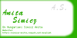 anita simicz business card